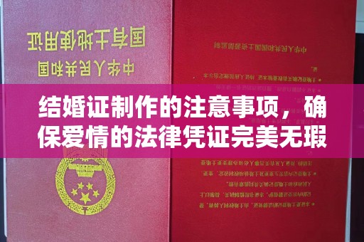宁国结婚证制作的注意事项，确保爱情的法律凭证完美无瑕